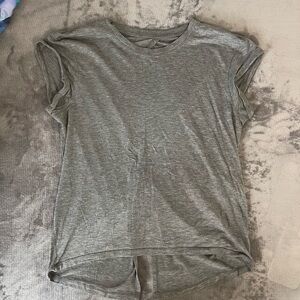 Lululemon Peep-hole Tieback Casual Gray T-Shirt